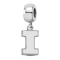 Sterling Silver Rhodium-plated LogoArt University of Illinois Small
Dangle Bead