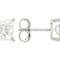 Moissanite PrIncess-Cut Stud Earrings In PlatInum-Enhanced Sterling Silver