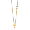 14K Yellow Gold Sideways Cross and Cross Pendant Necklace