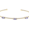 Tanzanite And White Zircon Cuff Bracelet In 18K Gold Over Sterling
Silver 1.10ctw