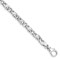 Rhodium Over 14k White Gold 5.4mm Hand-polished and Satin Fancy Link Bracelet
