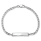 Rhodium Over 14k White Gold Semi-Solid Mariner Link ID Bracelet