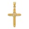 14k Yellow Gold Polished Braided Cross Pendant
