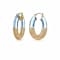 14K Yellow Gold Over Sterling Silver Flat Oval Hoops in Gold Color
Glitter and Blue