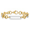 14k Yellow Gold and 14k White Gold 9.1mm Fancy Link Bracelet