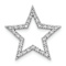 Rhodium Over 14k White Gold Diamond Star Chain Slide Pendant
