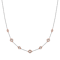 White Cubic Zirconia Two-tone Brass Station Necklace 3.73ctw