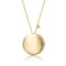 Pave CZ Circle Pendant In 14K Gold Over Brass