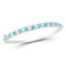 Rachel Zoe Lab-Created Turquoise and CZ Bangle Bracelet in Rhodium Over
Sterling Silver