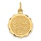 14k Yellow Gold Textured and Diamond-Cut A Date To Remember Disc Pendant