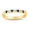 0.25ctw Sapphire and Diamond Wedding Band Ring in 14k White Gold