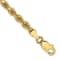 14k Yellow Gold 3.5mm Semi-Solid Diamond-Cut Rope Link Chain Bracelet