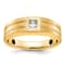 10K Yellow Gold Men's Polished and Satin Diamond Ring 0.16ct