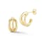 Rachel Zoe Polished Triple Hoop Earrings in 14K Gold Over Sterling Silver