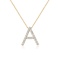 Lab-Grown Diamond Initial A Necklace In 14K Gold Over Sterling Silver 0.50ctw