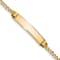 14k Yellow Gold Curb Link ID Bracelet