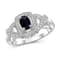 Black Sapphire Rhodium Over Sterling Silver Ring 0.56ctw