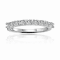 Round Moissanite Sterling Silver Anniversary Style Stackable Band Ring, 0.51ctw