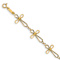 14k Yellow Gold Diamond-Cut Open Cross Link Bracelet