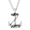 Robert Alton Men's Rope And Anchor Pendant With Chain In Stainless Steel