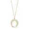 Rachel Zoe CZ Horseshoe Pendant Necklace in 14K Gold Over Sterling Silver