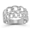 Sterling Statements Rhodium Over Sterling Silver Stacked Curb Ring