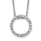 Rhodium Over 10k White Gold 0.25 ctw Diamond Circle Pendant with 18 inch
Cable Chain