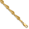 14k Yellow Gold Textured Flip Flop Link Bracelet