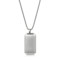 Invicta Men's Antiqued Dog Tag Pendant With Chain In Stainless Steel