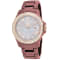 Jivago Women's Ceramic Crystal Dial Maroon Ceramic Watch