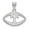 Rhodium Over Sterling Silver LogoArt University of Tennessee Football Pendant