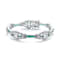 Emerald Color CZ Station Bracelet In Sterling Silver 5.03ctw