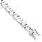 Rhodium Over 14k White Gold 10.2mm Hand-polished Fancy Link Bracelet