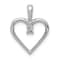 Rhodium Over 14k White Gold Diamond Heart Pendant