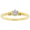 White Cubic Zirconia 18K Yellow Gold Over Sterling Silver Promise Ring 0.36ctw