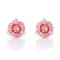 Pink Lab-Grown Diamond 14kt White Gold Martini Stud Earrings 0.75ctw