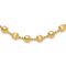 14K Yellow Gold Polished and Satin Puffed Circles Necklace