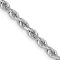 Rhodium Over 14k White Gold 2.75mm Solid Diamond-Cut Quadruple Rope 22
Inch Chain