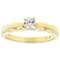 CZ Solitaire Ring In 18K Gold Over Sterling Silver 0.40ctw