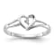 Rhodium Over 14K White First Promise Heart Diamond Promise/Engagement
Ring 0.01ctw