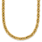 14K Yellow Gold Polished Fancy Round Link Necklace
