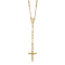 14K Yellow Gold Diamond-cut 3mm Beaded Semi-solid Rosary