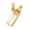 14k Yellow Gold with Enamel 3D Baby Bottle Charm