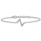 Rhodium Over 14k White Gold Diamond Sideways Letter Z Bracelet
