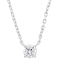 Elegant Lab-Grown Diamond Solitaire Pendant Necklace In Sterling Silver