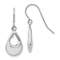 Rhodium Over 14k White Gold Teardrop Dangle Earrings