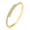 CZ Bypass Tennis Bracelet In 14K Gold Over Brass