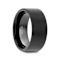SAN ANTONIO Flat Black Tungsten Carbide Band with Brushed Finish 10mm