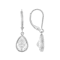 Moissanite Solitaire Drop Earrings in Platinum-Enhanced Sterling Silver