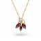 Marquise Shape Red Garnet 14K Yellow Gold Over Sterling Silver Pendant
with Chain